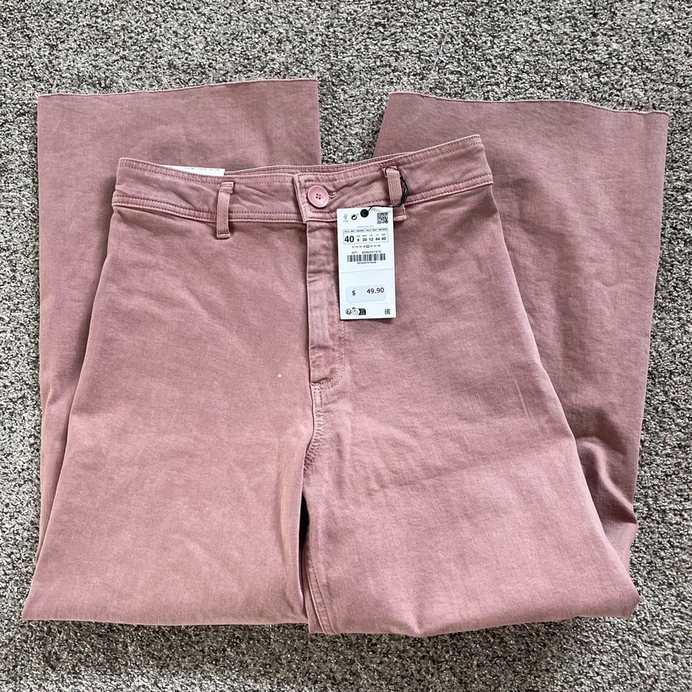Zara marine straight jeans